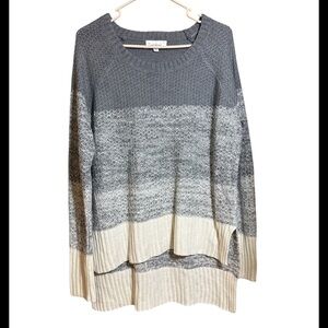 Cloud chaser Gray and Cream Knit Sweater size XL